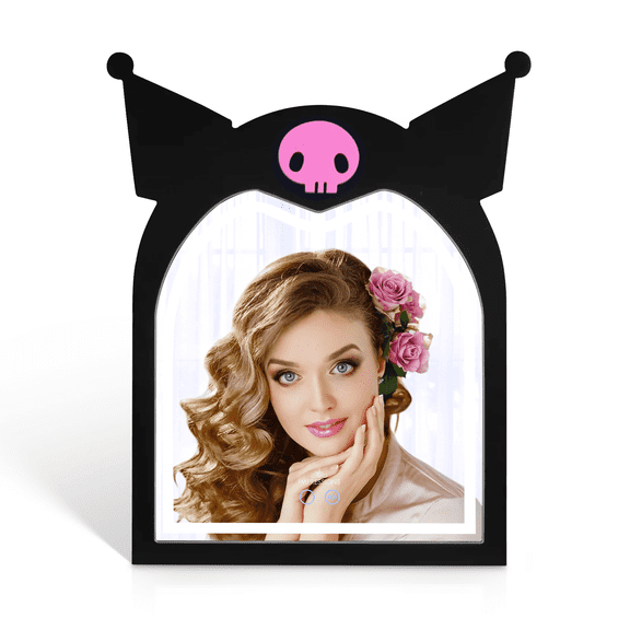 Impressions Vanity Kuromi Arch RGB Tabletop Mirror, App Control, LED Lights, Stand and Wall Mount