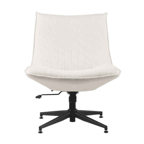 Impressions Vanity Lisa Vanity Chair with Criss Cross Leg and Cushioned Seat Backrest (Cream)