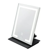 Impressions Vanity Lumiere Touch Pad Mini LED Travel Makeup Mirror, Tabletop Lighted Vanity Mirrors with Lights (White)