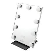 Impressions Vanity Lumiere Touch Pad Plus Hollywood LED Makeup Mirror, Tabletop Lighted Vanity Mirrors (White)