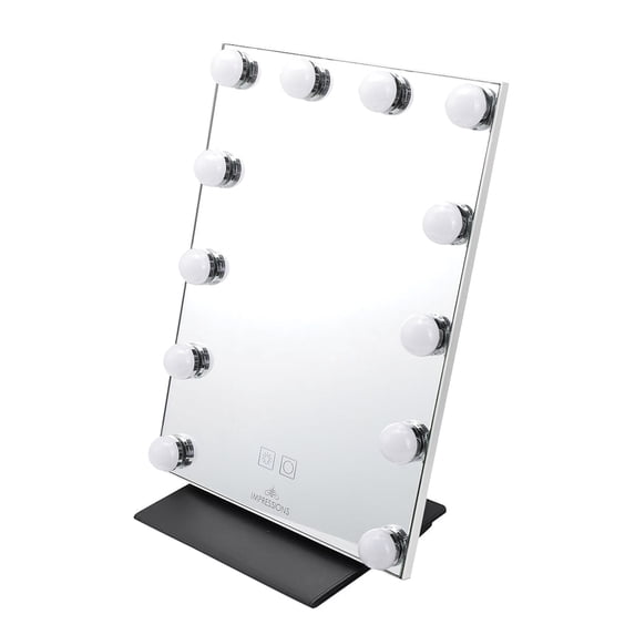 Impressions Vanity Lumiere Touch Pad Pro LED Lighted Makeup Mirror with Soft Touch Control (White)