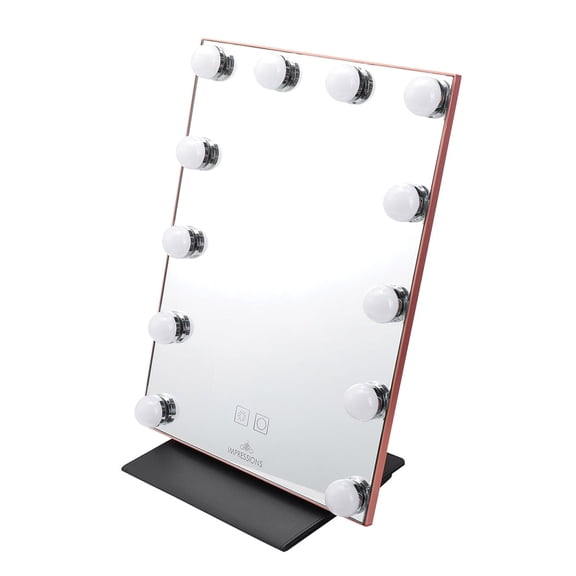 Impressions Vanity Lumiere Touch Pad Pro LED Makeup Mirror with Soft Touch Control (Rose Gold)