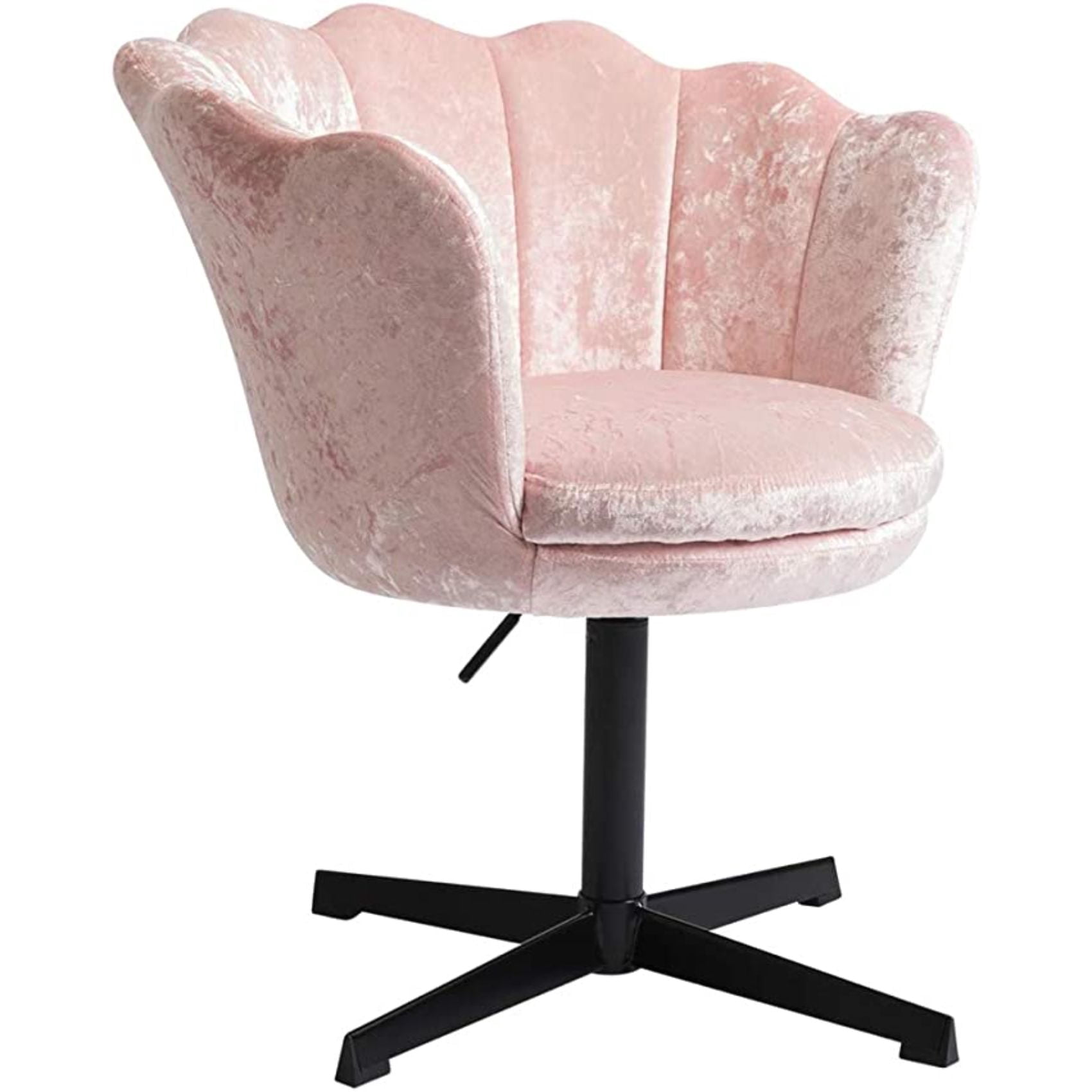 Impressions Vanity Melissa Swivel Modern Makeup Chair for Woman, 360 Degree Swivel (Pink Crushed Velvet)