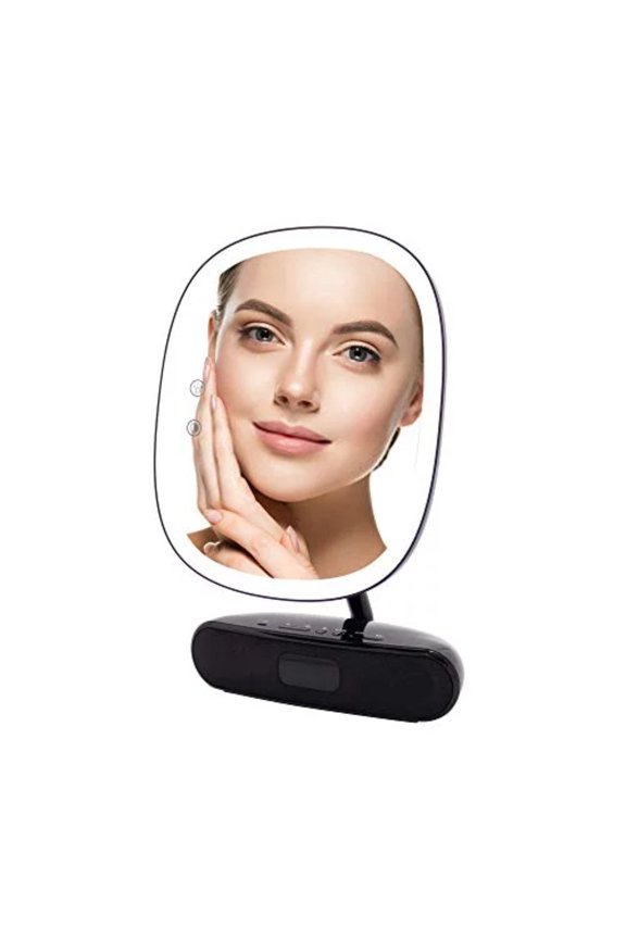 Impressions Vanity Melody Duotone LED Makeup Mirror, Tabletop Lighted Vanity Mirrors (Black)