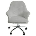thumbnail image 1 of Impressions Vanity Michelle Tufted Vanity Chair with 360 Degree Swivel, Button Design Desk Seat with Five Non Marking Caste (Cool Gray), 1 of 1