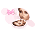 thumbnail image 1 of Impressions Vanity Minnie Mouse Shape LED Compact Mirror with 2X Magnification, 1 of 4