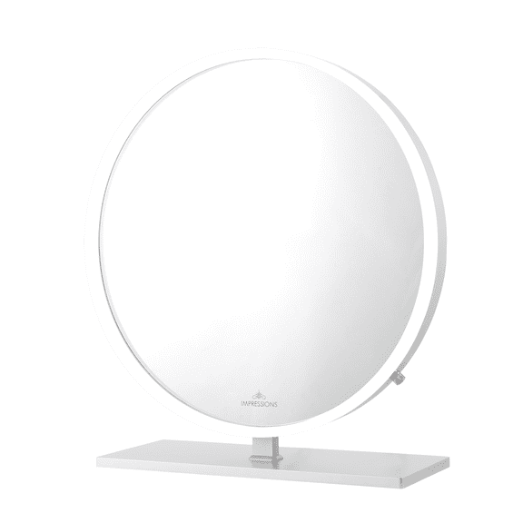 Impressions Vanity Monarch Plus Hollywood Makeup Mirror with Smart LED Lighted Strip Lights (Silver)