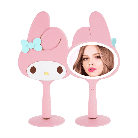 Impressions Vanity My Melody LED Handheld Makeup Mirror with Lights and Detachable Standing Base