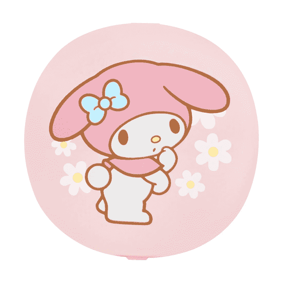 Impressions Vanity My Melody Round LED Compact Mirror with Lights, 3X Magnification and Touch Sensor