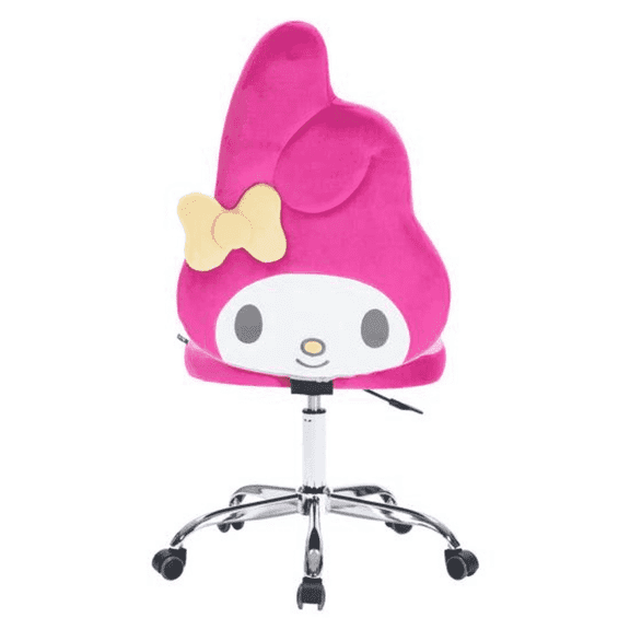 Impressions Vanity My Melody Armless Swivel Vanity Chair with Adjustable Height, Magenta