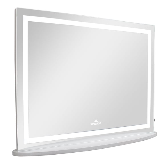 Impressions Vanity Opulence Pro Vanity Mirror Lighted Makeup Mirror for Room Decor, LED Wall Mounted Bathroom Vanity Mirror with Touch Sensor (White)