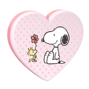 Impressions Vanity Peanuts Snoopy Swivel Heart Bow LED Compact Mirror with 3x Top Magnified Mirror