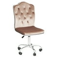thumbnail image 1 of Impressions Vanity Royal Tufted Vanity Chair with 360 Degree Swivel, Button Cushioned Seat (Pink), 1 of 7