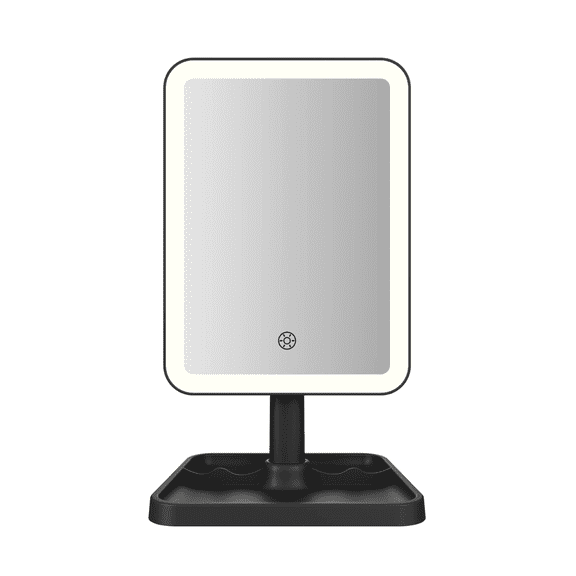 Impressions Vanity SLAYssentials Tri tone LED Makeup Mirror with Catchall Tray Base and 360 Rotation