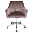 thumbnail image 1 of Impressions Vanity Sadie 360 Degree Swivel Makeup Vanity Chair with 5 Wheels (Pink Velvet), 1 of 6