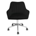 thumbnail image 1 of Impressions Vanity Sadie Swivel Vanity Chair, Desk Chair with Adjustable Height (Black Velvet), 1 of 7