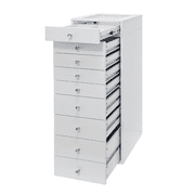 Impressions Vanity SlayStation 9 Drawer Display Storage with RGB Lighting Table Top and 9 Drawers