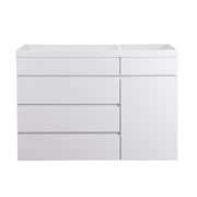 Impressions Vanity SlayStation Credenza Vanity Display Chest, Drawers for Modern Home Decor (White)