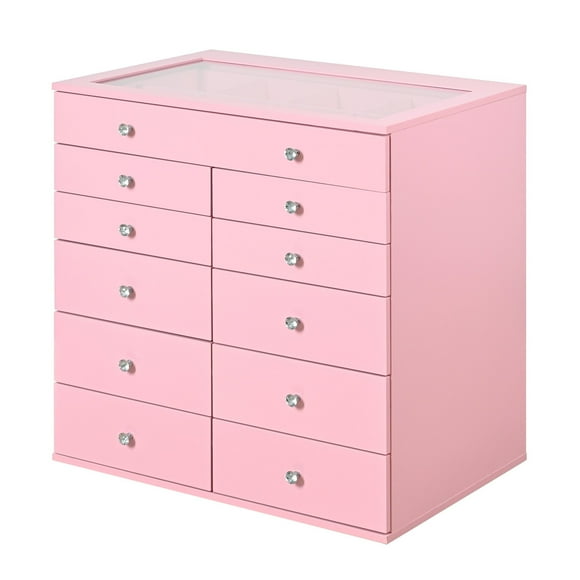 Impressions Vanity SlayStation Display Chest with 11 Drawers Chest, Craft Storage (Light Pink)