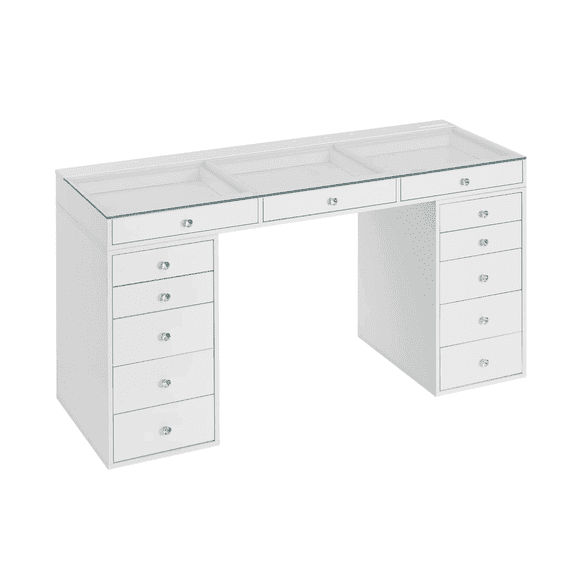 Impressions Vanity Vanity Table SlayStation Radiant Pro 2.0 with LED Light and 13 Drawers