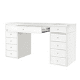 thumbnail image 1 of Impressions Vanity SlayStation Luxe Premium Vanity Table with Drawer (White), 1 of 3