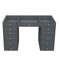 thumbnail image 1 of Impressions Vanity SlayStation Plus 2.0 Makeup Desk with Dual 5 Storage Drawer Unit, Dressing Table (Charcoal), 1 of 4