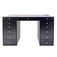 thumbnail image 1 of Impressions Vanity SlayStationRadiant  Plus 2.0 Vanity Table with RGB Light, Clear Glass TableTop, 1 of 4