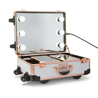 Acrylic Case Professional Makeup Artist Train Case Organizer Makeup Box  Storage in Rose Gold by Ver Beauty-VK00585