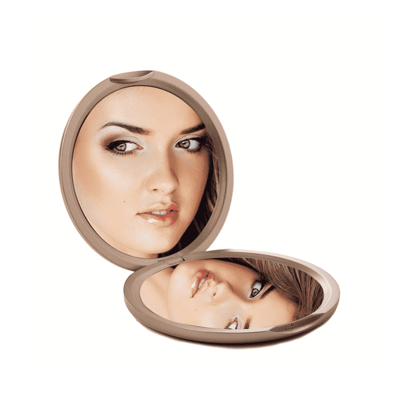 Impressions Vanity Slayssentials Just Slay Compact Mirror Portable Folding (Champagne Gold)