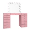 thumbnail image 1 of Impressions Vanity Slaystation Plus 2.0 Makeup Vanity Table with 5 Drawer Units Bundle (Light Pink), 1 of 5