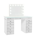 thumbnail image 1 of Impressions Vanity Slaystation Plus 2.0 Tabletop and Mirror with Drawers Bundle (Bright White), 1 of 4