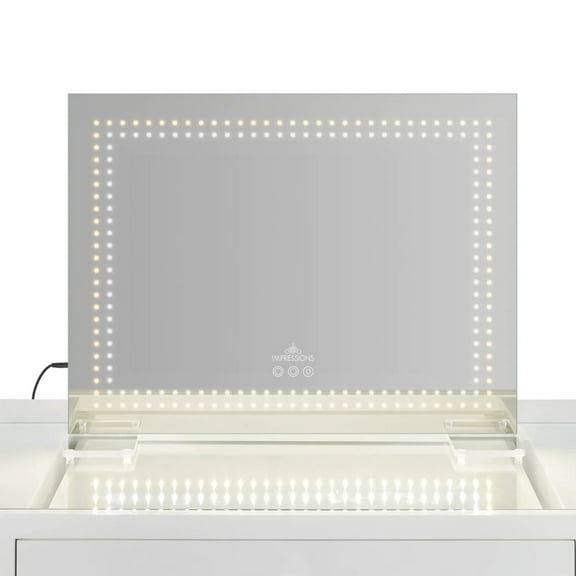 Impressions Vanity Stage Lite Midi Makeup Mirror with Lights and Removable Stand (Dotted)
