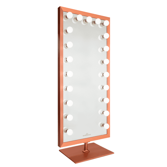 Impressions Vanity Starlight Full Length Vanity Mirror with Lights and Dimmer Switch (Rose Gold)