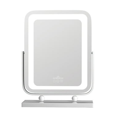 Impressions Vanity Touch Allure Tri Tone Tabletop LED Lighted Makeup Mirror (White)