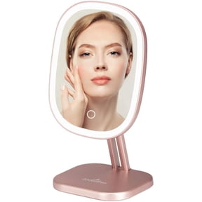 Impressions Vanity Touch Highlight Makeup Mirror with Lights, Tabletop Vanity Mirror (Rose Gold)