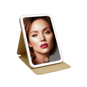 Impressions Vanity Touch Tablet Mini Tri Tone LED Lighted Makeup Mirror (Champagne Gold)