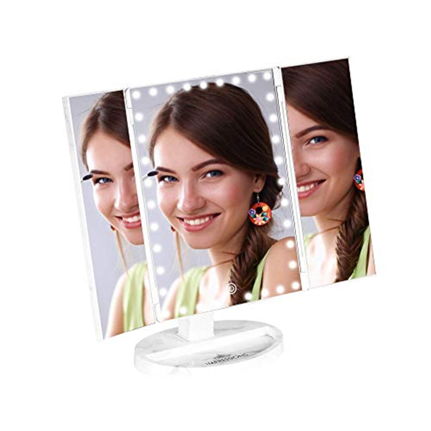 Impressions Vanity Touch Trifold XL Dimmable LED Makeup Mirror with