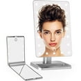 thumbnail image 1 of Impressions Vanity Touch XL and Touchup LED Compact Makeup Mirror Bundle with Touch Sensor (Silver), 1 of 6