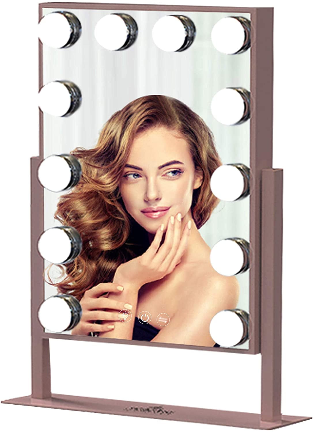 Impressions Vanity Tri Tone XL Hollywood Lighted Makeup Mirror with 12