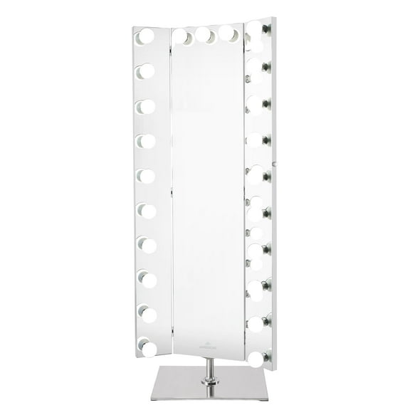 Impressions Vanity Trifecta Full Length Lighted Makeup Mirror with 180 Degree Rotation (Silver)
