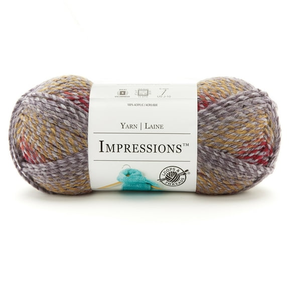 Impressions Yarn by Loops & Threads - Yarn for Knitting - Crochet - Weaving - and Arts & Crafts - Multi - Acrylic - 5.29 oz