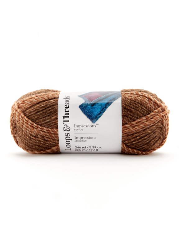 Impressions Yarn by Loops & Threads - Yarn for Knitting - Crochet - Weaving - and Arts & Crafts - Multi - Acrylic - 5.29 oz