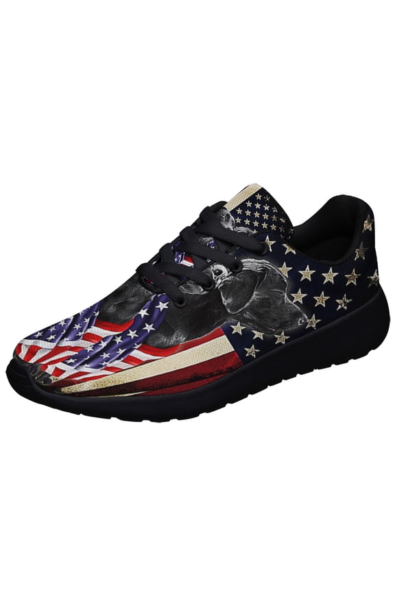 Impressive Black Labrador Retrievers Labrador Retrievers US Patriot Shoes Sneakers Black Size 11.5