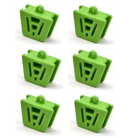 Mouth Props Dental Silicone Bite Blocks, Bag of 6 (Medium (Green))