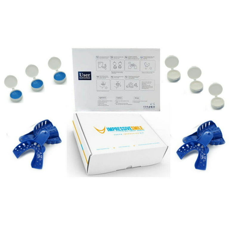 Impressive Smile Dental Teeth Impression Kit 6 x 28 gm Putty Silicone  Material | 4 Dental Trays