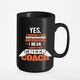 thumbnail image 1 of Impressively Awesome Cheer or Cheerleading Coach Cup, Black 15oz Ceramic Mug, 1 of 5