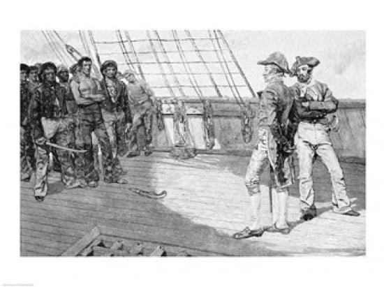 Impressment of American Seamen Canvas Art - Howard Pyle (36 x 24)