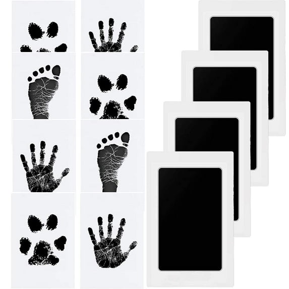 Imprint Memories, Ink Pad Set for Safe, Reusable Baby & Pet Handprint Footprint Capturing, Acid Free Washable Stamp Ink for Mess-Free Inkless Keepsakes, 4pcs