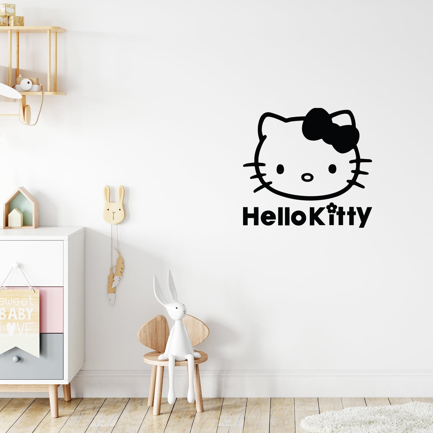 Hello Kitty 3d three-dimensional wall stickers painting cartoon