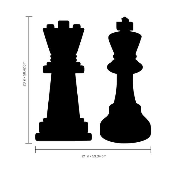Imprinted Designs King and Queen Chess Set Wall Decal Sticker Art